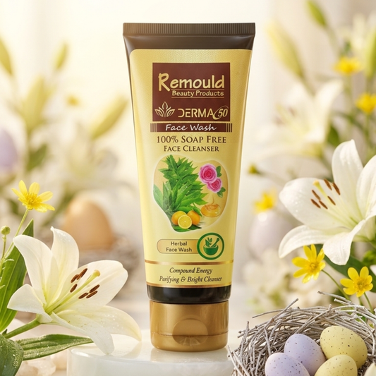 herbal face wash, acne face wash, soap free face wash, dark circles face wash, face wash for acne, derma50, remould beauty, natural face cleanser, face wash India, sensitive skin face wash, ayurvedic face wash, blemish face wash, gentle cleanser, daily face wash, oil control face wash