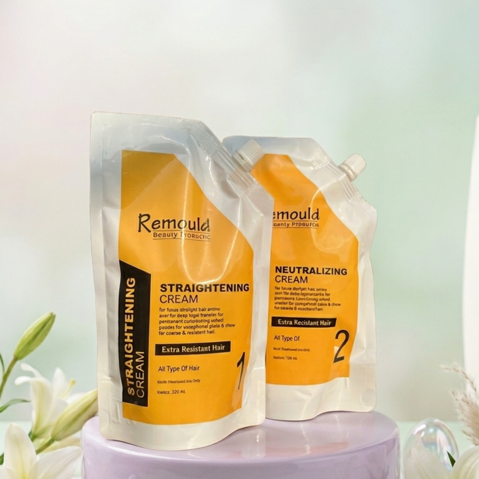 Step 2 Neutralizing Cream 230ml pouch - Locks in straight hair permanently
