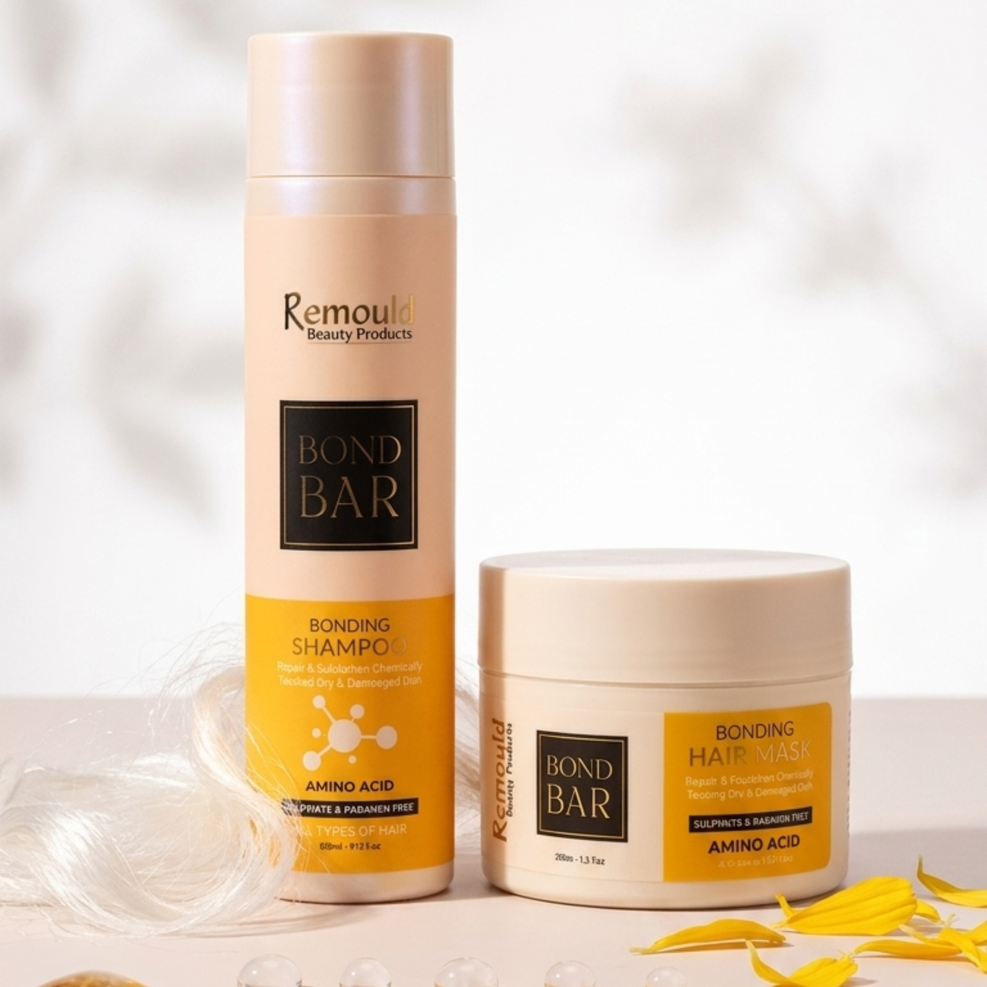 Bond Bar shampoo and hair mask duo for dry damaged frizzy hair – paraben free