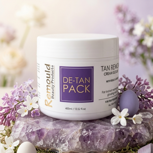 Remould Detan 3-in-1 scrub and pack tan removal dark spots face body